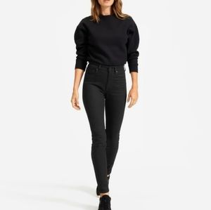 NWT EVERLANE BLACK HIGH RISE SKINNY ANKLE JEANS SZ 31